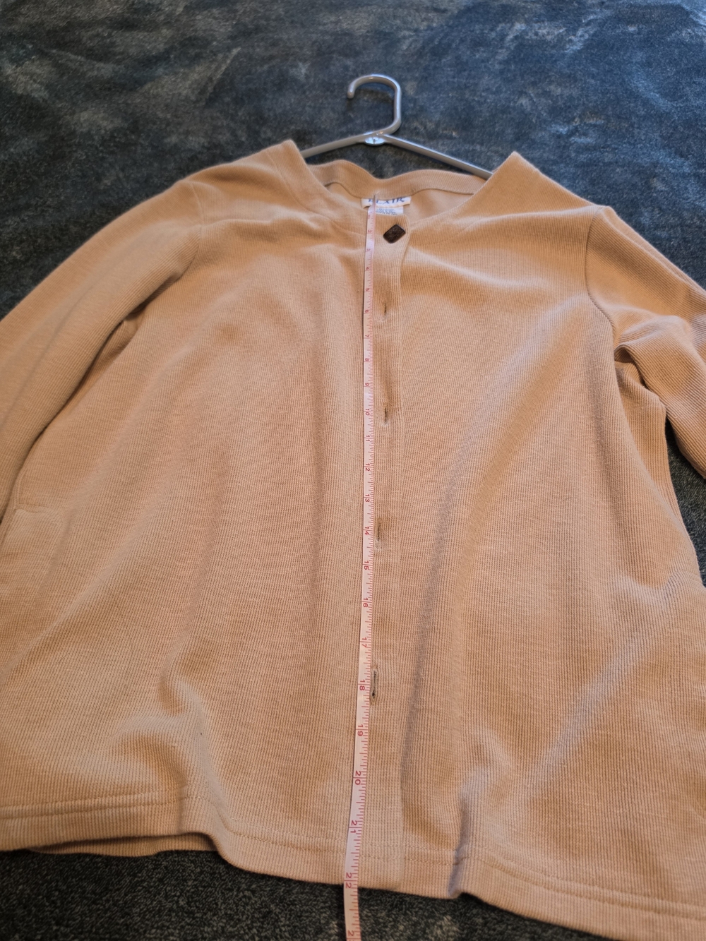 Blair Neutral Tan Button-Front Knit Cardigan - Picture 7 of 7